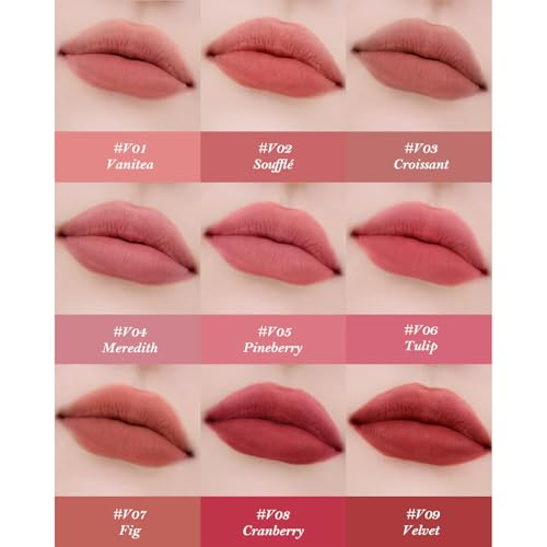Flower Knows Strawberry Cupid Cake Lip Cream,Long Lasting Dusty Rose Matte Lipstick,Hydrating Lip Stain,Transfer & Smudge-Proof Velvet Liquid Lipstick for Girls&Women,0.17 Fl Oz(V04 Meredith)