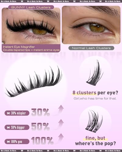 Bunny Lash Clusters - Manga Eyelash Extensions 10-14mm Wispy