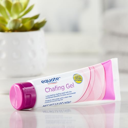 Maker Explorador Equate Chafing Gel Relief - Non-Greasy, Hypoallergenic, Powder, lotion Fragrance/Talc/Paraban Free, 1.5 OZ and Card Gift