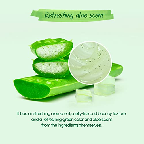 by.H Organic Aloe Vera Bulk Soothing Gel-Natural Moisturizer for Skin [90 PCS], Hair, Effective for Sunburns, Razor Burns, Gentle, Non-Greasy, Skincare [Made in Korea] Pouch - (3 Packs of 30 PCS)