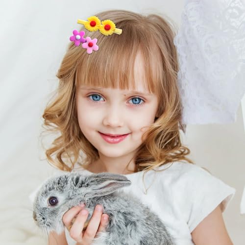 56-Piece Toddler Hair Clips Set – Rainbow Barrettes & Cartoon Designs