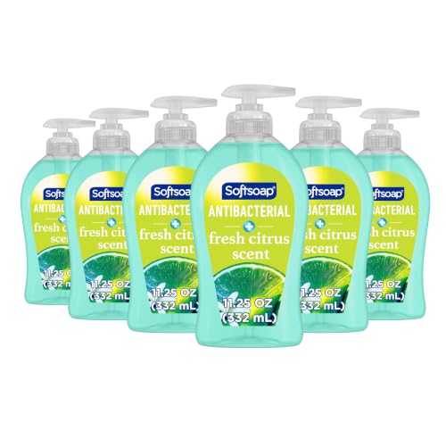 Softsoap Antibacterial Liquid Hand Soap - Fresh Citrus Scent, 11.25 fl oz, Pack of 6