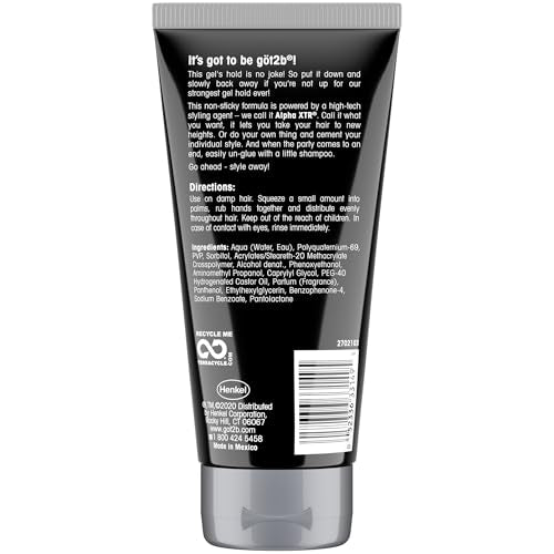 Got2B Ultra Glued Invincible Styling Gel Set, 6 Fl Oz + Travel