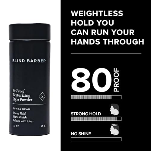 Blind Barber 80 Proof Texturizing Powder - Matte Finish Hair Powder for Volume