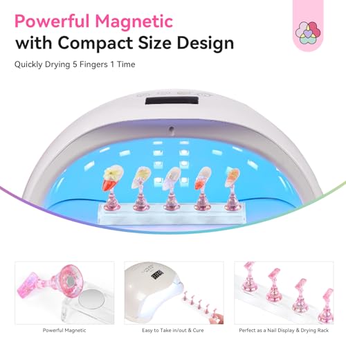 SAVILAND Magnetic Nail Stand - Holds 15 Press On Nails