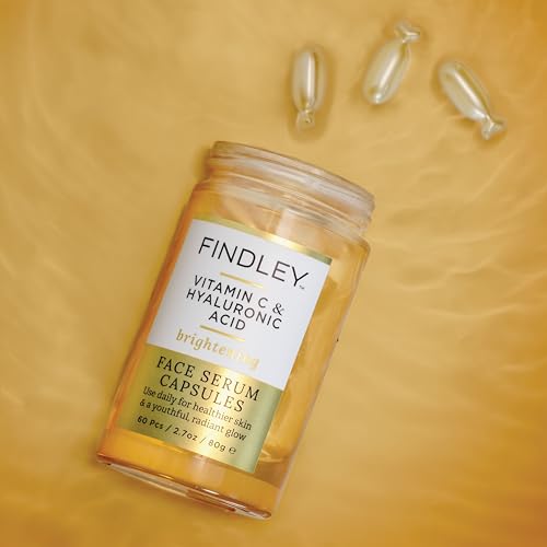 Findley Brightening Face Serum with Vitamin C & Hyaluronic Acid | Hydrating & Radiance Boosting | Improves Skin¡¯s Appearance (60 pcs, 2.7oz)