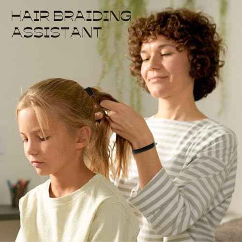 200 Pcs Black Hair Ties No Damage, Soft Ouchless Elastic Hair Ties, Nylon Seamless Hair Tie for Women and Girls, Sturdy Ponytail Holders for Thick and Curly Hair, No Damage Hair Bands for Thin Hair