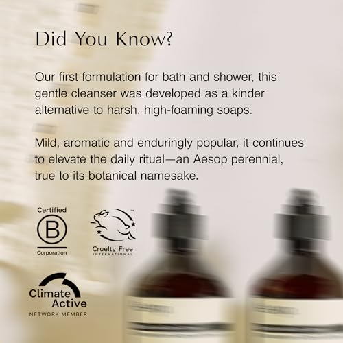Aesop Coriander Seed Body Cleanser | Low-Foaming Shower Gel with Coriander & Black Pepper Essential Oil Blend to Cleanse & Hydrate Skin | 500 mL / 16.9 oz