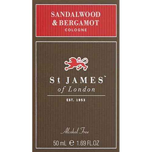 St James of London Sandalwood & Bergamot Cologne, 1.69 Fl Oz
