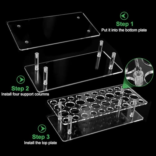 Rollerball Perfume Organizer, Beauty Scent Holder, 36 Space Clear Acrylic Perfume Organizer consists of 16 large sizes and 20 small sizes Tall Scented Oil Storage Display Case