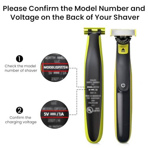 5V Charger Fit for Philips Norelco One Blade 360 QP2724 QP2834 Trimmer Razor, MG7910 MG9510 MG9520 MG9525 QP4631 QP6542 QP6552 QP4530 QP1924 QP1324 MG5900 MG5910 MG3919 for Phillips Shaver