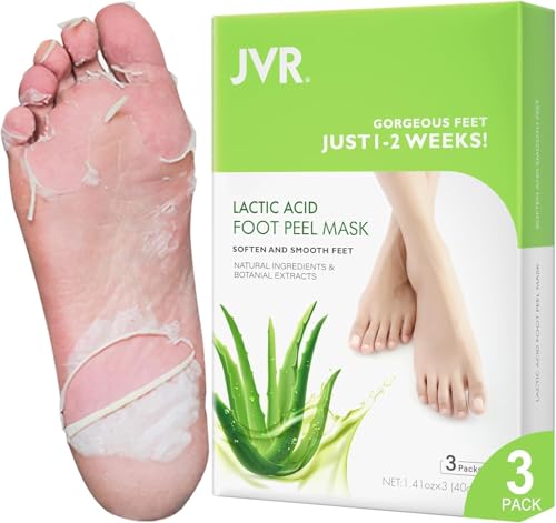 JVR Exfoliating Foot Peel Mask (3 Pairs) - Aloe Vera Callus Remover