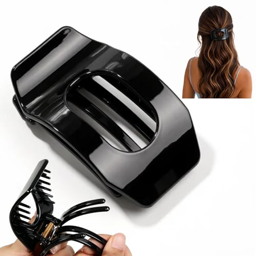4 Inch Flat Hair Clips for Women, Soft Silicone Claw Clips