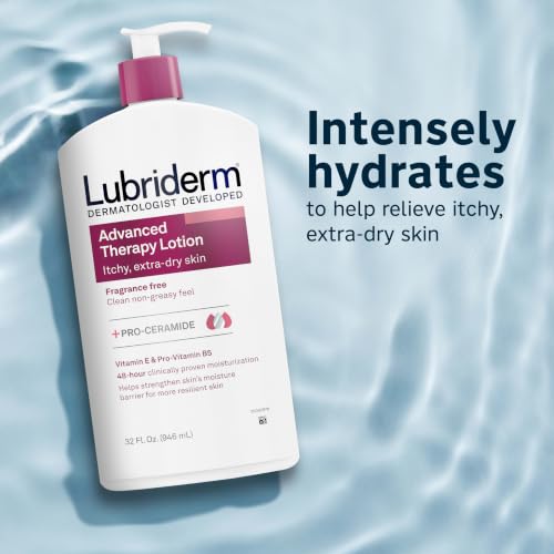 Lubriderm Advanced Therapy Body Lotion, 32 Fl Oz - Fragrance-Free Dry Skin