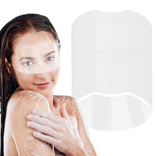 TOROKOM 120 PCS Shower Face Eye Shields£¬Clear Face Shield Eye Shields for After Surgery Shampoo, Makeup Eyebrow Shower Visor for Salon Supplies Eyelash Extensions