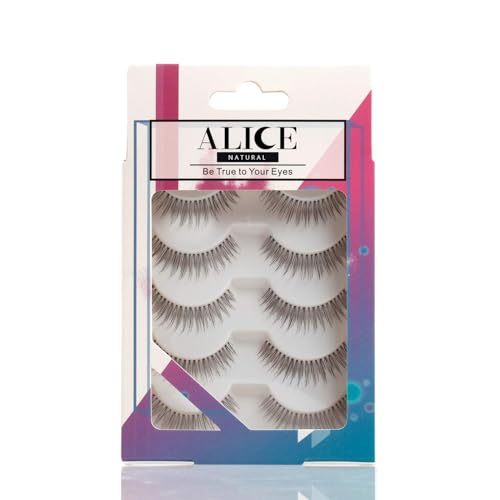 ALICE 110 Natural Hand Knotted False Eyelashes - 5 Pairs