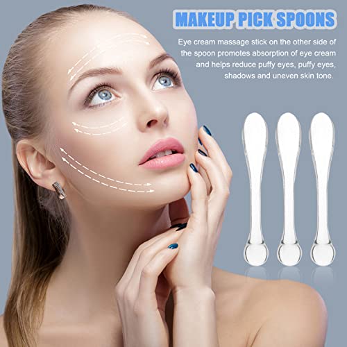 Beaupretty 15Pcs Acrylic Facial Mask Sticks and Makeup Spoons Set for Skincare Cream Scoops Cosmetic Spatulas Portable Beauty Massage Tools