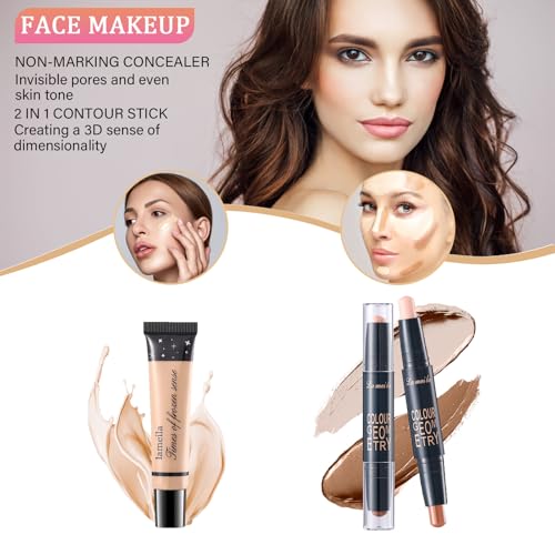 14-Color Eyeshadow Palette Full Makeup Kit with Brushes
