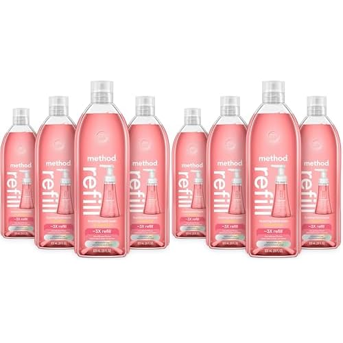 Method Foaming Hand Soap Refill,Pink Grapefruit,Recyclable Bottle,28 fl oz (Packaging May Vary),(Pack of 8)