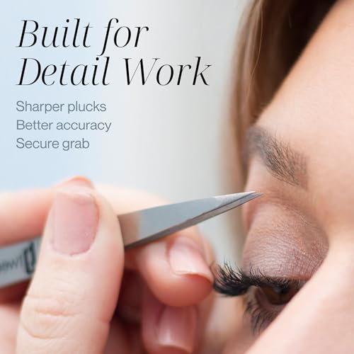 Professional Eyebrow Tweezer Set for Women & Men - 4 PC Kit