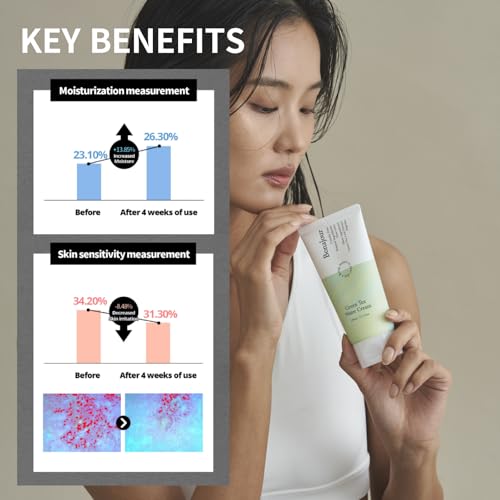 BONAJOUR] Green Tea Water Cream Vegan Moisturizing Facial Gel Cream for sensitive skin - Daily hydrating Water Bomb Moisturizer 3.38 Fl. oz -