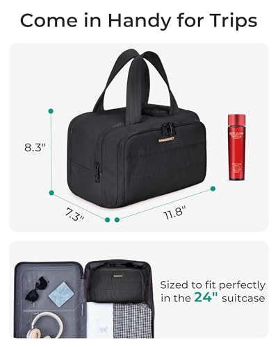 BAGSMART Travel Toiletry Bag Large 11.8" Organizer