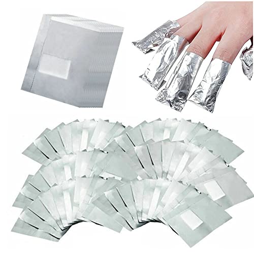 400 Pcs Gel Nail Polish Remover Foil Wraps with Lint-Free Cotton Pads