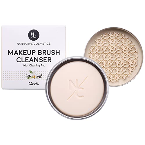 Makeup Brush Cleaner Soap with Silicone Scrubber Pad