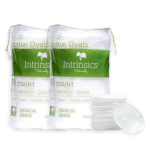 Intrinsics Premium 3" Cotton Rounds - Lint-Free Dual-Sided Pads (100 Count)
