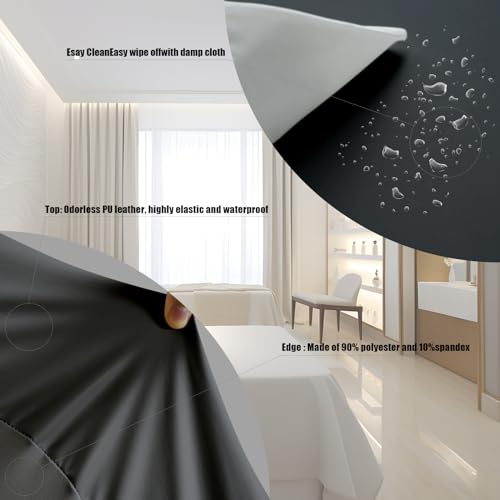 Waterproof PU Leather Lash Bed Cover - 6ft Stretch Massage Table Topper