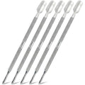 Stainless Steel Cuticle Pusher Set - Dual-Sided Manicure Tools (5 Pcs)