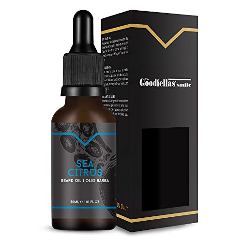 The Goodfellas' smile, Protective and Conditioning Beard Oil, 1 Oz, Made in Italy, (Sea Citrus)