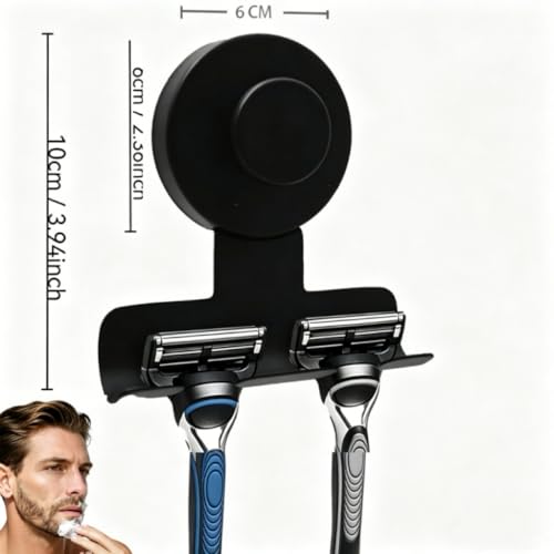 Adhesive Shower Hooks - Extra Sticky Razor Holder, 2-Pack