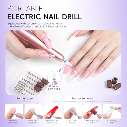 Acrylic Nail Kit for Beginners with Everything ,11 Colors Acrylic Powder Nails Kit Acrylics Set with Drill U V Light 3Pcs Gel Polish 24Pcs Glitter Powders Rhinstones Nail Art Extensions Home Gift Set