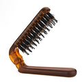 Travel Folding Hair Brush with Boar Bristles | Portable Mini