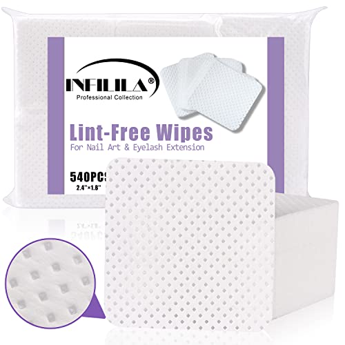 NXJ INFILILA Lint-Free Nail Wipes - 540 Non-Woven Polish Remover Pads