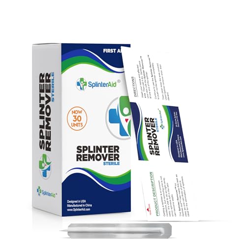 SplinterAid Disposable Splitter Removal Kit - 30 Sterile Tools for Fast, Clean Splinter Extraction