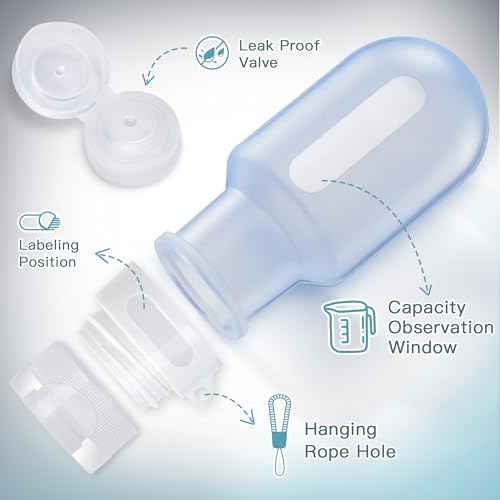 Silicone Clear Travel Bottles for Toiletries,Leak Proof Squeezable Travel Size Containers,TSA-compliant Travel Essentials,2oz,4 Pcs,blue