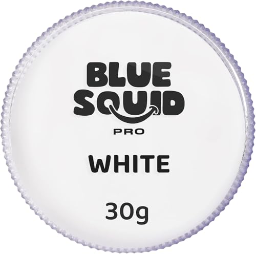 Blue Squid White Face Paint 30g - Water Activated Professional