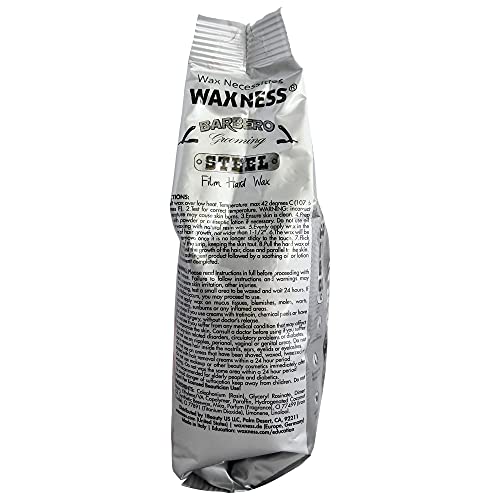 Waxness Wax Necessities Barbero Grooming Hard Wax Steel for Men 1.1 Pounds (Pack of 2)