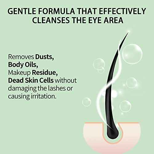 Lash Shampoo Bulk, Eyelash Cleanser for Extensions 600ml - Eyelid Foaming Cleanser for Professional Salon and Home Use