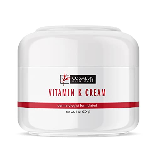 Vitamin K Cream with Anti-Oxidant Tea Blend | Reduce Redness and Discoloration | 1 oz. (28g) | Cosmesis