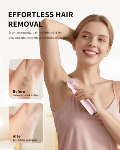 Ufree Bikini Trimmer Electric Razor for Women, Dual Head Rechargeable