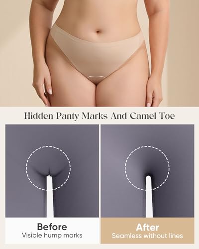 Camel Toe Concealer Thong with Built-in Crotch Panel