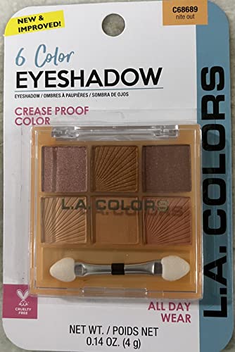 L.A. Colors 6-Color Eyeshadow Palette | Metallic Lucky