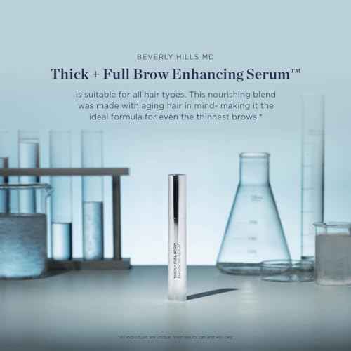 Beverly Hills MD Thick + Full Brow Serum- Enhancing Growth Formula for Visibly Fuller, Thicker Looking Brows- Supports Healthy Keratin Production