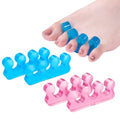 Gel Toe Separators for Pedicure & Nail Polish - Blue & Pink Set