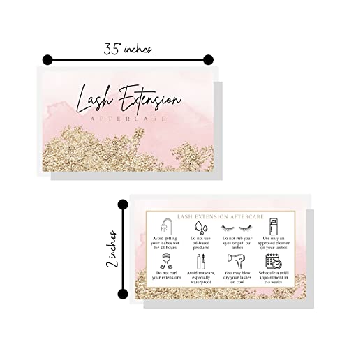 Lash Extension Aftercare Cards 50 Pack | Business Card Size