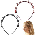 2Pc Hair Clip Headband with Double Layer Teeth for Bangs