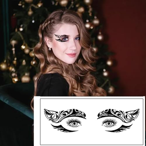 Eye Tattoo Stickers - 10 Pairs Face Eyeliner Party Makeup